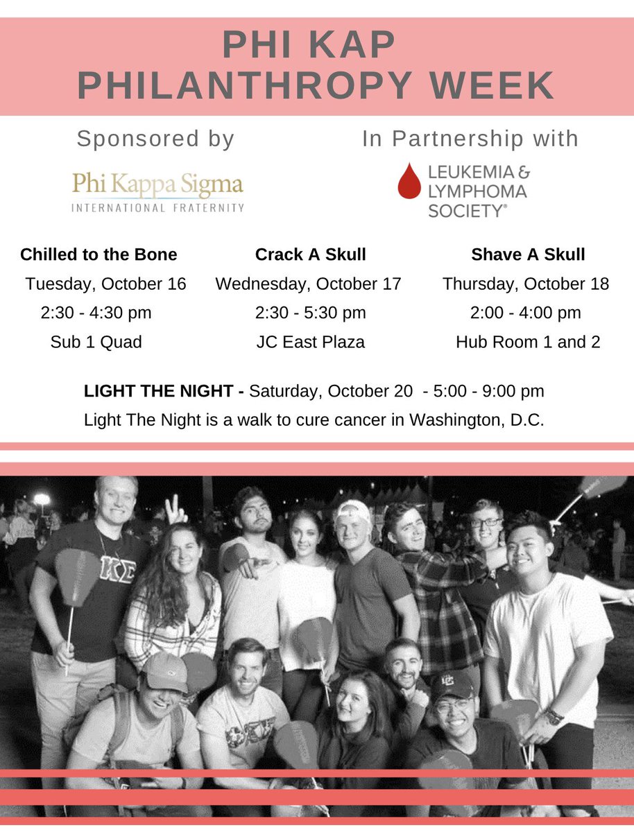 Check out our philanthropy this week! We will be at a kiosk in the Jc today 2-5pm!