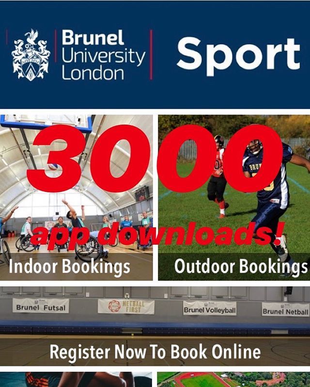BrunelSport's tweet photo. Thank you to everyone who has downloaded & used our app. We have now hit over 3000 downloads!
The app is the easiest way for you to book facilities & receive the latest offers!
#bruneluniversitylondon #brunelsport #sport #london #app #appstore #googlep… https://t.co/lEg1A54JNa https://t.co/EjdJSHnNqc