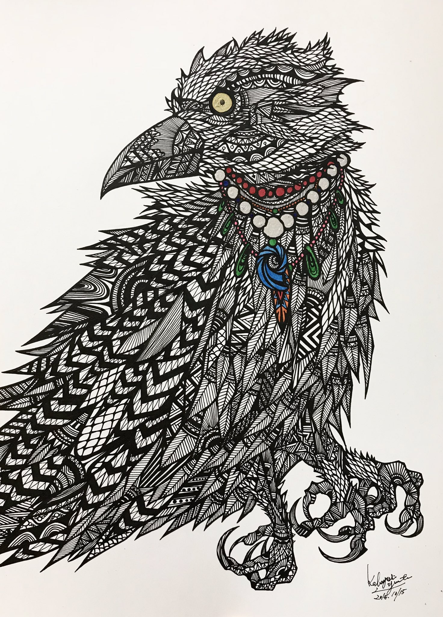 緻密絵師 優太 Sur Twitter 八咫烏かんせーい W イラスト王国 イラスト通り 絵描きの輪 創作の狼煙 絵の島 イラスト塾 カラス Art Painting Illustration Drawing 絵 ボールペン 絵描きさんと繫がりたい ヤタガラス T Co 6ppsqhcut0 Twitter