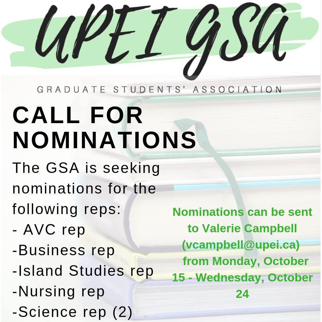 The GSA is looking for new members! :) Nominations now open!