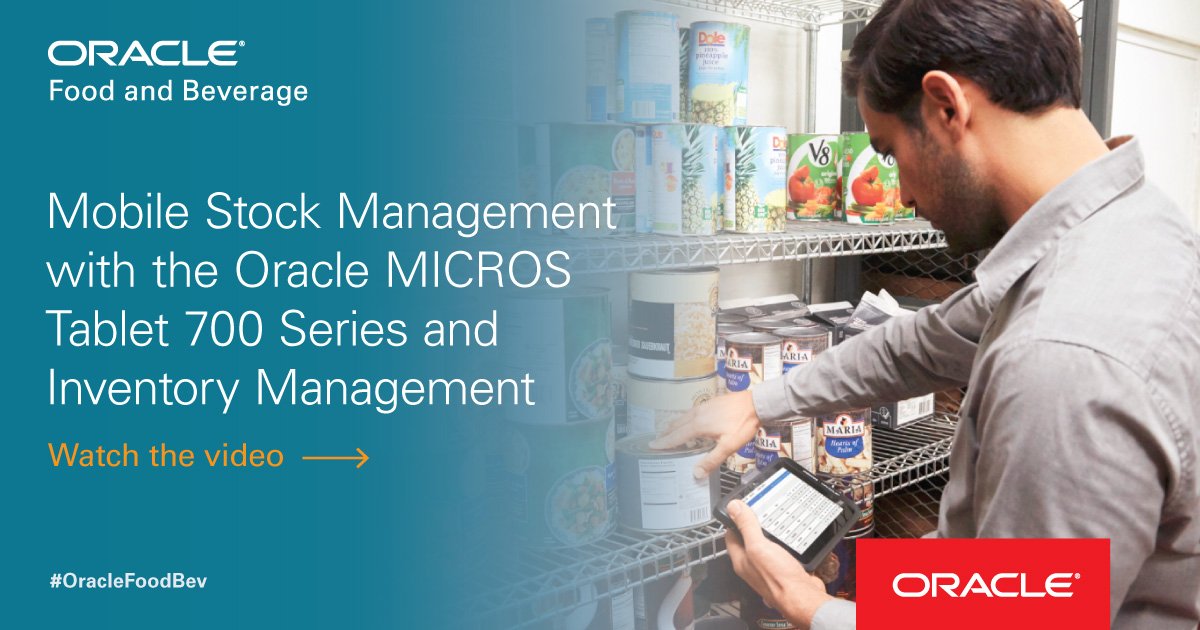 OracleFoodBev's tweet photo. Simplify #stock management with #mobile. Introducing #InventoryManagement on the Oracle MICROS Tablet 700 Series. Learn the benefits: https://t.co/6eMQYoms4y https://t.co/VwPRDidwKf