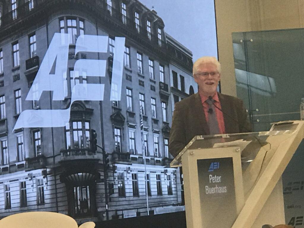 AACNPolicy's tweet photo. Attending Peter Buerhaus' lecture on his paper "Nurse practitioners: A solution to America's primary care crisis" at @AEI watch live: https://t.co/YOAvo1Z0IX https://t.co/F99SWLhFBE