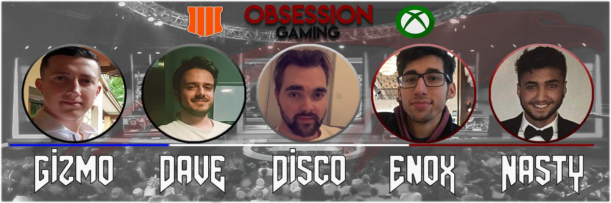ObsessionGaming's tweet photo. [RECRUTEMENT] [COD] [XBOX] 

Nous avons l'honneur de vous présenter notre nouveau roster Call Of Duty sur XBOX ! 
Ils ont commencé fort en faisant un TOP 2 lors du premier tournoi @Glory4GamersFR sur XBOX ! #RT #GoObsession
Rendez vous demain 21h pour le second tournoi G4G ! https://t.co/KFtX9o2ShF