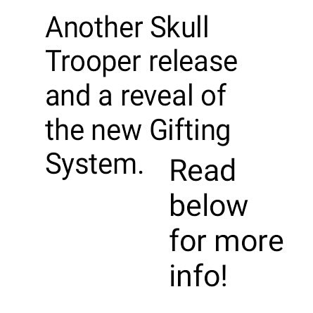 SyRnCat's tweet photo. There are reports that new Skull Trooper things will be added to the game soon. There’s no set release date for this

Gifting might be released with update 6.03. There also is a restriction on the amount of gifts you can send

 #fortnite #mixerstreamer #fortniteleaks #leaks https://t.co/52Tw6iujQw