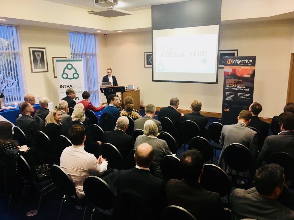 intrasale's tweet photo. What a great turnout for a Monday morning! An excellent event this morning discussing business opportunities and expanding networks. Big thank you to @AssayOffice and @ObjectiveAgency #networking #sheffieldissuper https://t.co/na1oa3Tv2Z