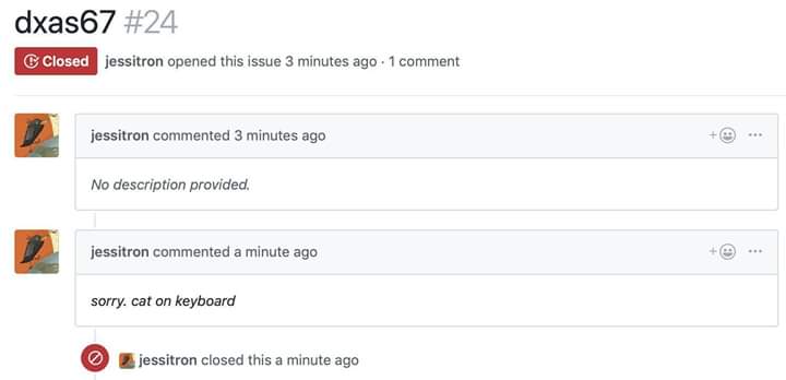 Alfariider's tweet image. Hilarious issue in #Github 😂
🐱 #cat #catissue