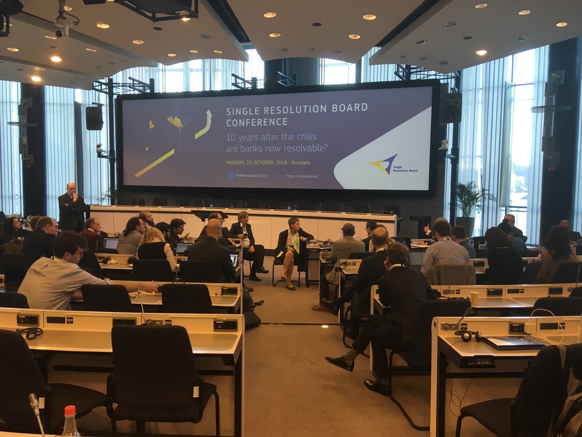 EU_SRB's tweet photo. . @EU_SRB board briefing journalists after #SrbResolution2018 https://t.co/mZSLZWd2YG