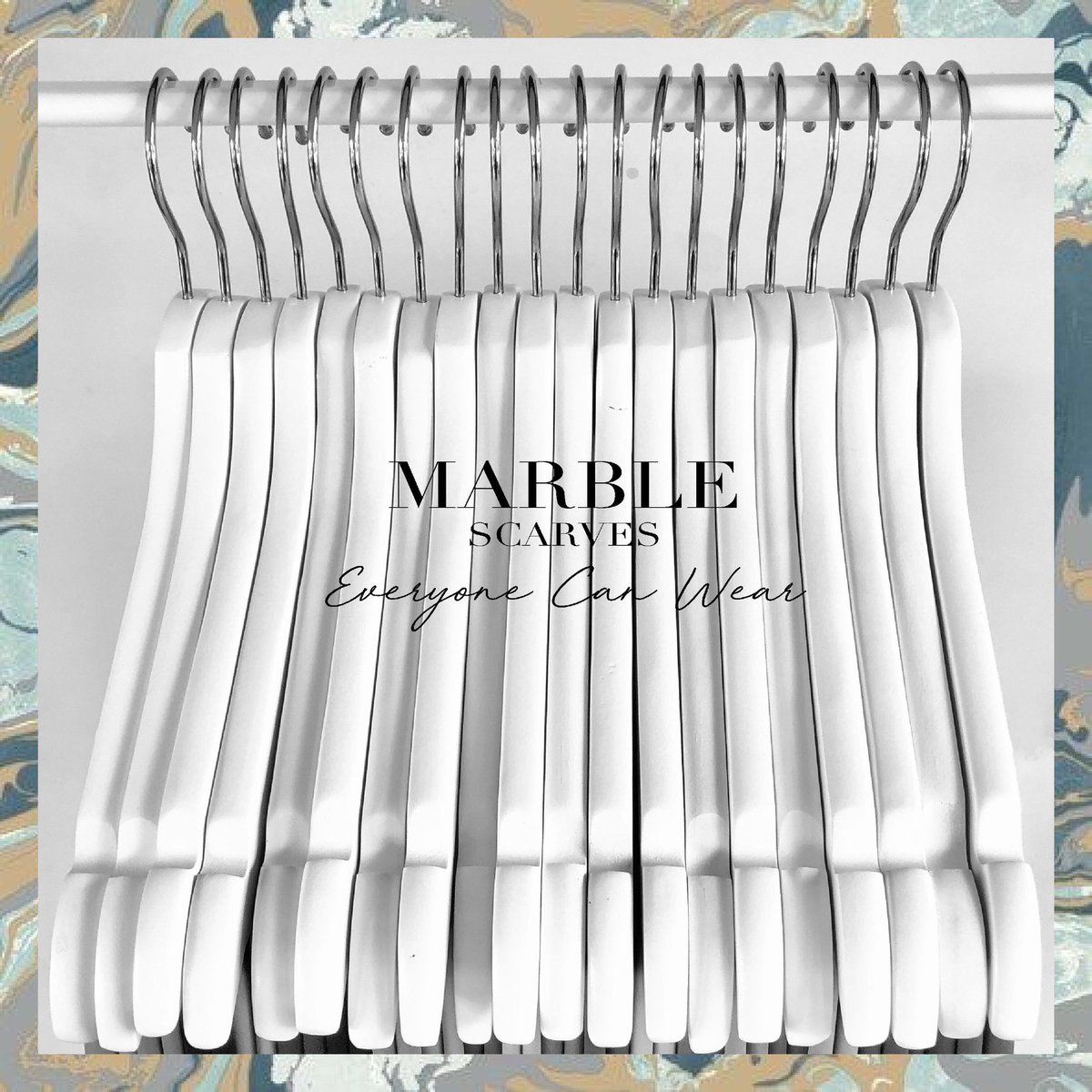 marblescarves's tweet photo. All the hangers line up to release new MarbleCharacters! ”MATTE SATIN” Material is now ready to grab. What characters in line? Head to the next post. 😍-M https://t.co/twppA2BVxx