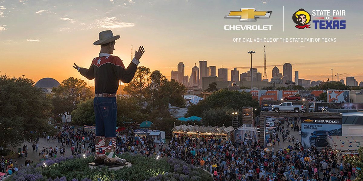 It's an all day, all month kind of gig. Tip your hat, enjoy the attractions and see some great Chevy vehicles. We'll see you at the <a href="/StateFairOfTX/">State Fair of Texas</a>. #BigTexas