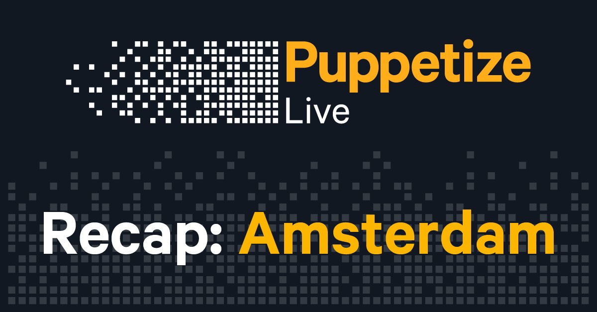 puppetize's tweet photo. Check out the recap of #PuppetizeLive Amsterdam to rewatch your favorite talks or catch up on the ones you missed! https://t.co/onxAL6FfmF https://t.co/bxhZUp6lW3