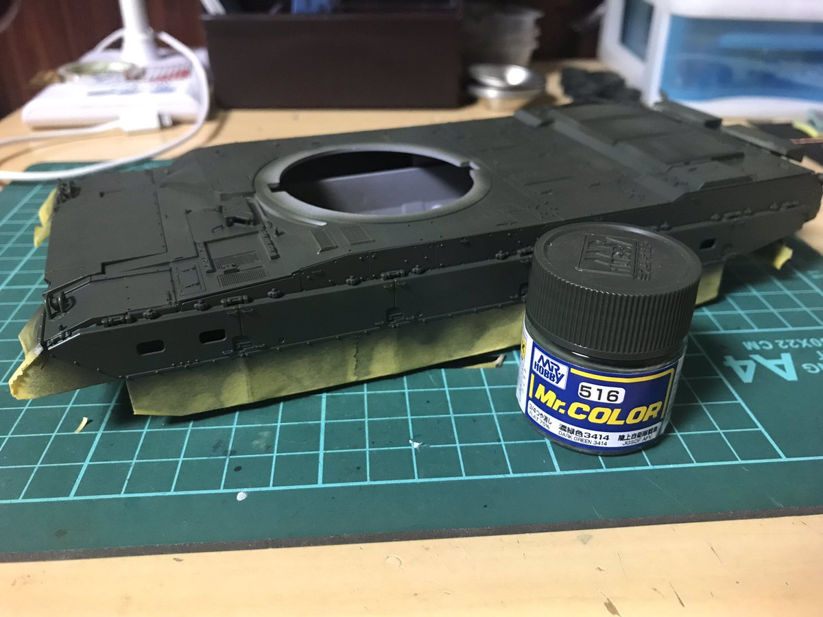 Reバンプ Mrカラー 516 濃緑色3414 で 塗装しました ゞ T Co Meuye4wbtd Twitter