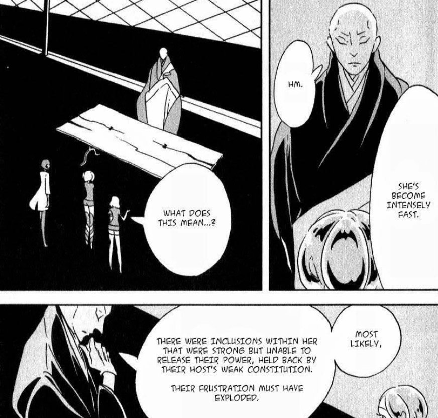 2. Both of them also have speed related abilities(temporary only for phos becoz of gold arms)within their inclusion(also srry for the old hnk scans abt the pronouns there)