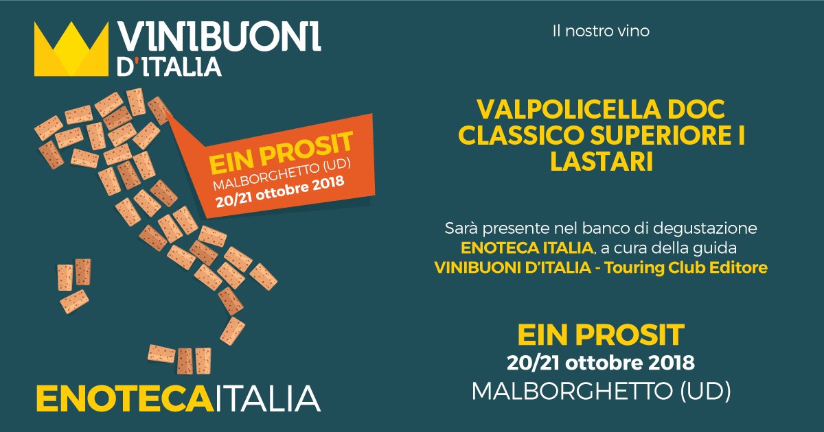 EIN PROSIT 🍷
Vi invitiamo ad assaggiare il nostro Valpolicella Classico Superiore I Lastari 
#guidavinibuoniditalia #vinibuoniditalia #vinibuoni #enotecaitalia #winetasting #degustazione #valpolicella #veneto #verona #valpolicellasuperiore #wine #vino #evento #premio
