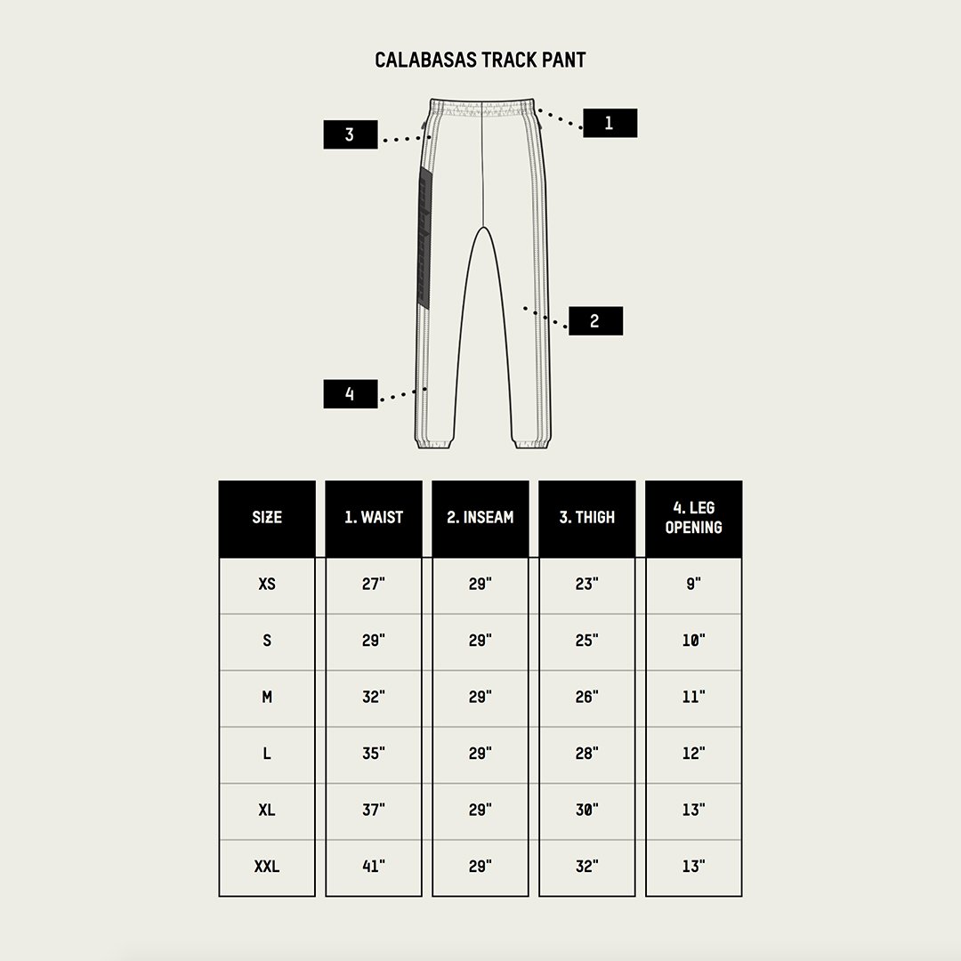 yeezy calabasas sweatpants sizing