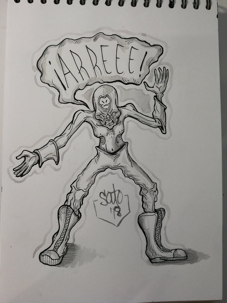 bysatomx's tweet photo. El Flaco / #weak #debil #inktober #inktober2018 #inkbauhaus184 #inktoberlabauhaus2018 #inktobermexico #luchador #wrestler #aguascalientes #ags #agsmx #mexico #luchalibre #ink #blackandwhite #blancoynegro #tinta #sharpie #monday #felizlunes #happy #sato #bysato https://t.co/19UgaAIzWZ