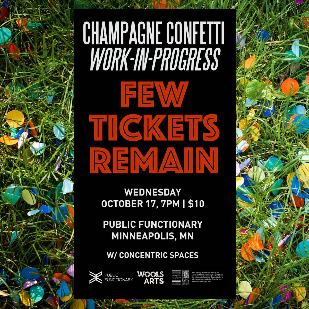 Yo! #champagneconfetti happens Weds night at <a href="/PFUNCTIONARY/">Public Functionary</a> and tickets are running low. Space is limited- don’t snooze on this intimate WIP show.

eventbrite.com/e/champagne-co…