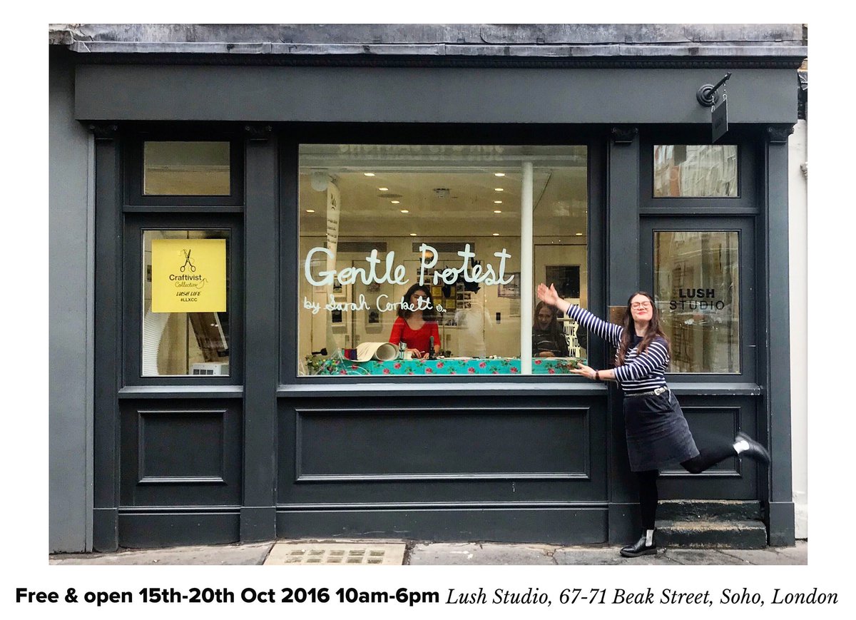 Craftivists's tweet image. We are open 🙌 Lush Studio, 67-71 Beak Street, Soho London 😊✂️✨ 

With birdsong, perfume, free stickers &amp;amp; little booklets and of course a #craftivism activity to have a go at &amp;amp; take away with you to #shopdrop ...😏#LLxCC @LushLifeEN 

eventbrite.com/e/lush-life-x-…