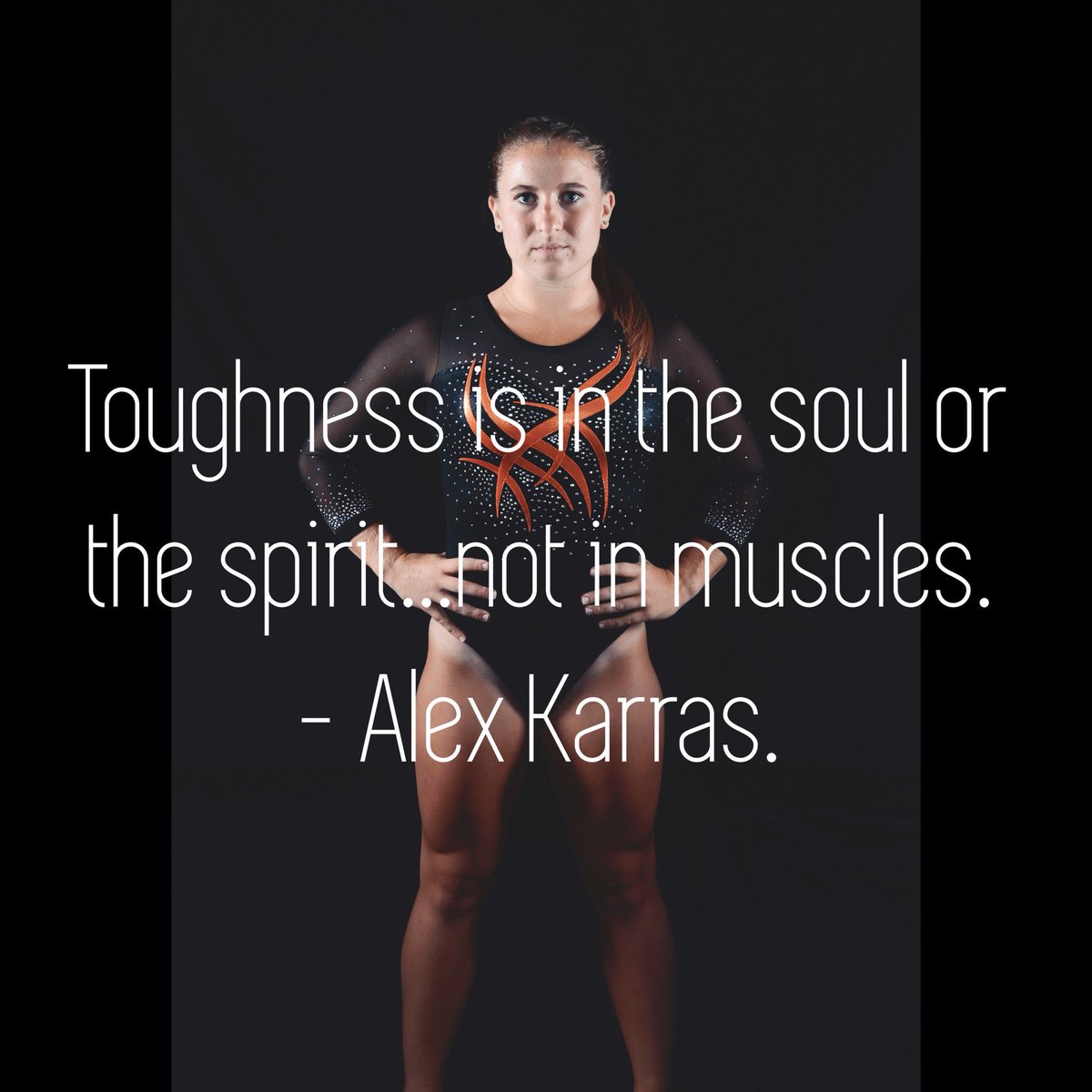 BGSUGymnastics's tweet photo. Toughness is in the soul or the spirit...not in muscles. - Alex Karras. #motivationmonday #falction @rach_creagh https://t.co/VT1pF9y1WX