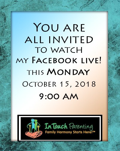 ITParenting's tweet photo. REMINDER:
Join me on my Facebook Live today! October 15, 2018, @ 9AM! https://t.co/h3bCc8OkVo