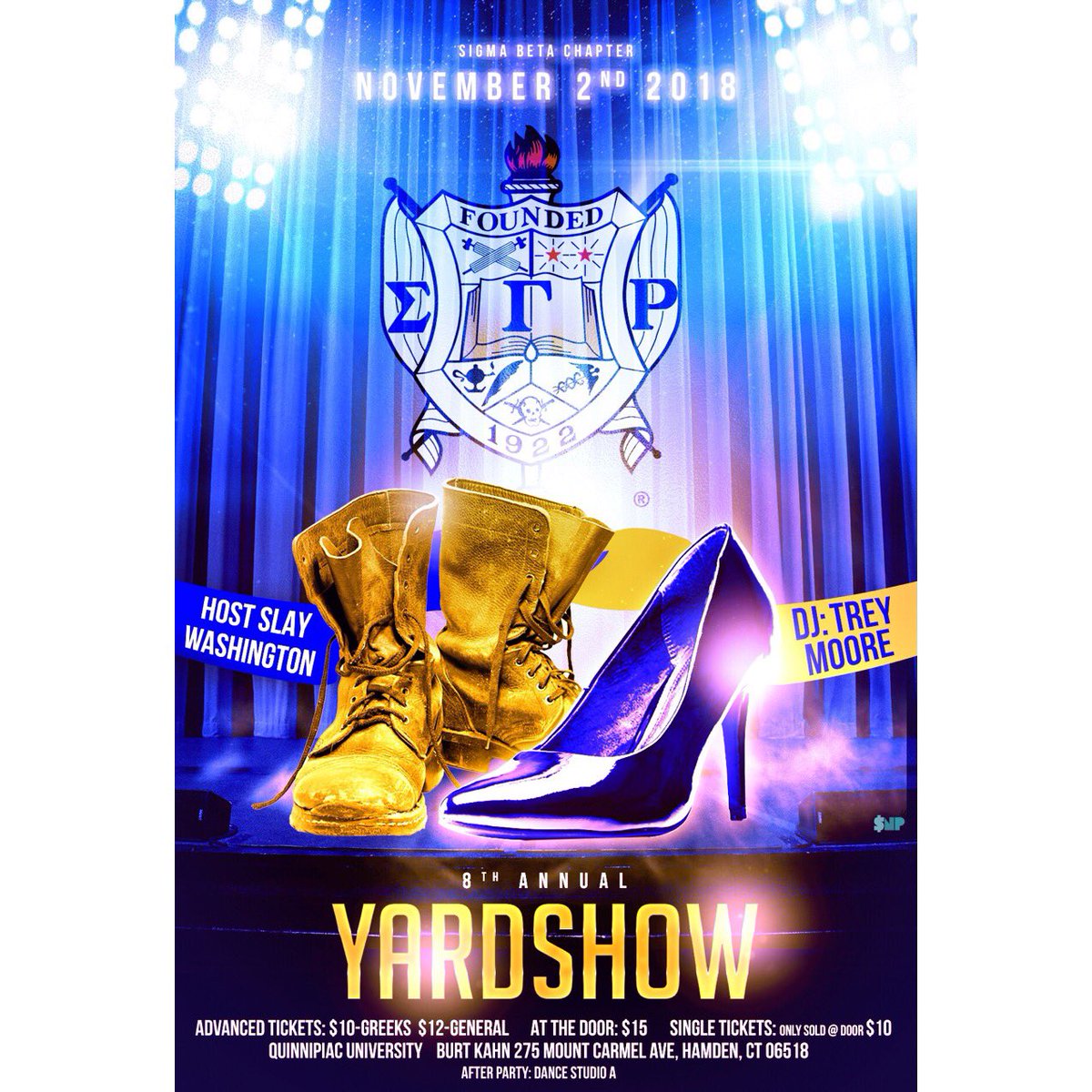 SigmaBeta_SGRHO's tweet photo. The Sigma Beta Chapter of Sigma Gamma Rho Sorority, Inc. presents to you our 8th annual Yard Show. Hosted by @SlayWashington and DJ: @TreyMooreMusi. Performances by all your favorite Greek organizations! Don’t miss any part of this night!!! https://t.co/30WoHP2HoM