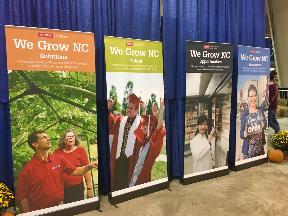 NCStateCALS's tweet photo. Don't forget to stop by our booth in the Jim Graham building if you're heading to the @NCStateFair today. Snap a photo while you're there using #CALSStateFair and you could enter to win a free tour of @NCState's Randleigh #Dairy Heritage Museum: https://t.co/svMkpNGrMS https://t.co/DtQJ4jBtS2