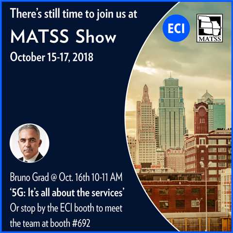 edumartinezd's tweet image. Good morning Kansas City. Attending MATSS? There is still time to meet the ECI team or attend our session, led by Bruno Grad, VP Sales Engineering. #NTCAconnect #MATSS #telecom