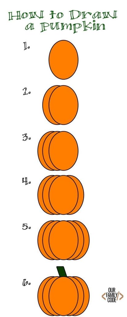 How To Draw A Pumpkin For Kids