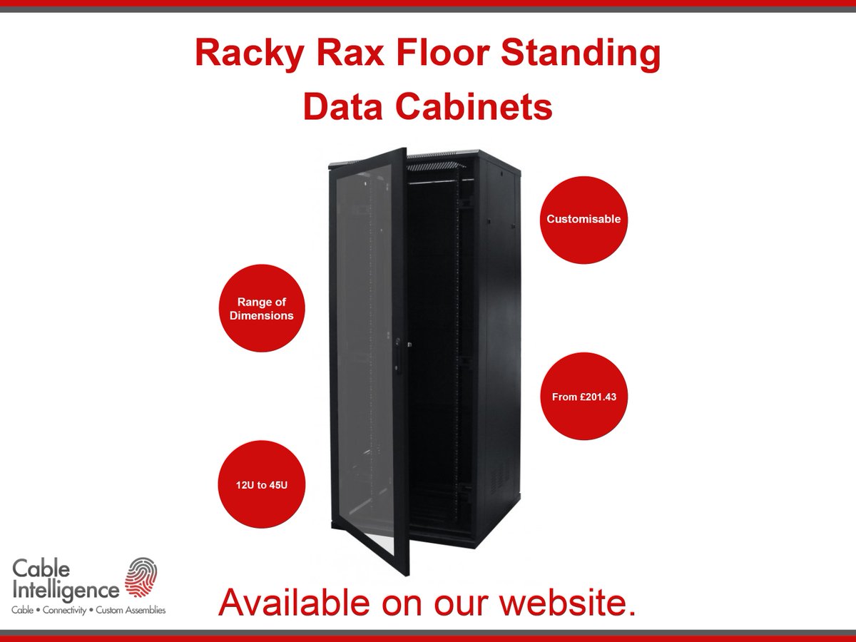 CableIntel's tweet photo. Check out our collection of Racky Rax Floor Standing Data Cabinets over on our website: 
https://t.co/kgQTbAXdcS

#DataCabinets #ServerCabinets #ServerRacks #DataRacks #DataCentre #RackSolutions #NetworkRacks #NetworkCabinets #CommsCabinets https://t.co/SoBZb27QHa