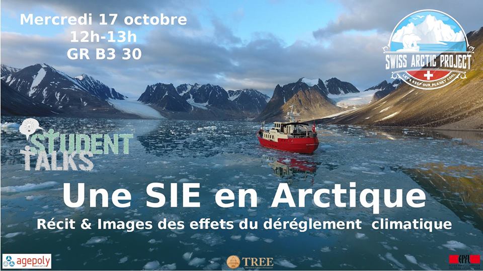 EPFL's tweet image. Joëlle Perreten, étudiante qui a participé au @SwissArcticProj pour documenter le changement climatique, présentera les résultats de sa campagne en Arctique le mercredi 17 octobre. #ClimateChange @TREE_epfl @agepoly @epflENAC #EPFLEnac