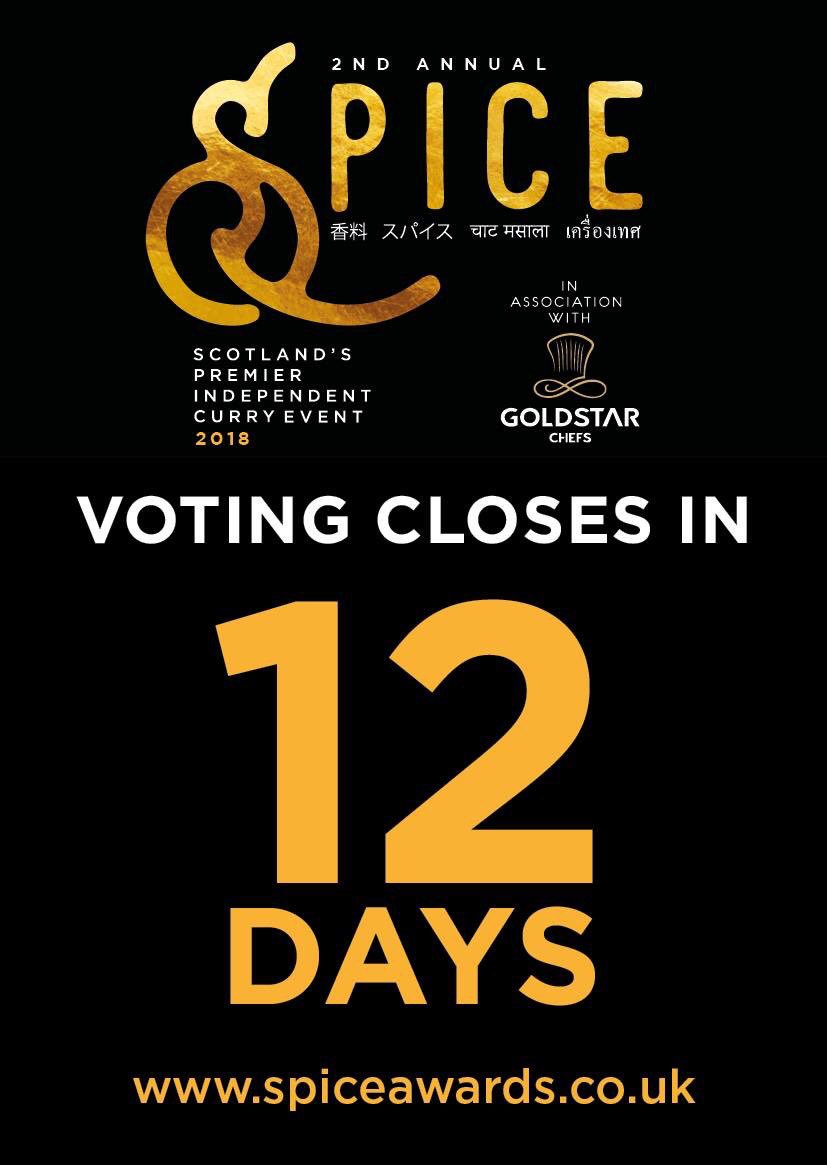 Remember you have 12 days left to vote for Qismat for the Spice Awards 2018 please click on the link to vote spiceawards.co.uk/vote/
 #Qismat #Elgin #SpiceAwards #2018