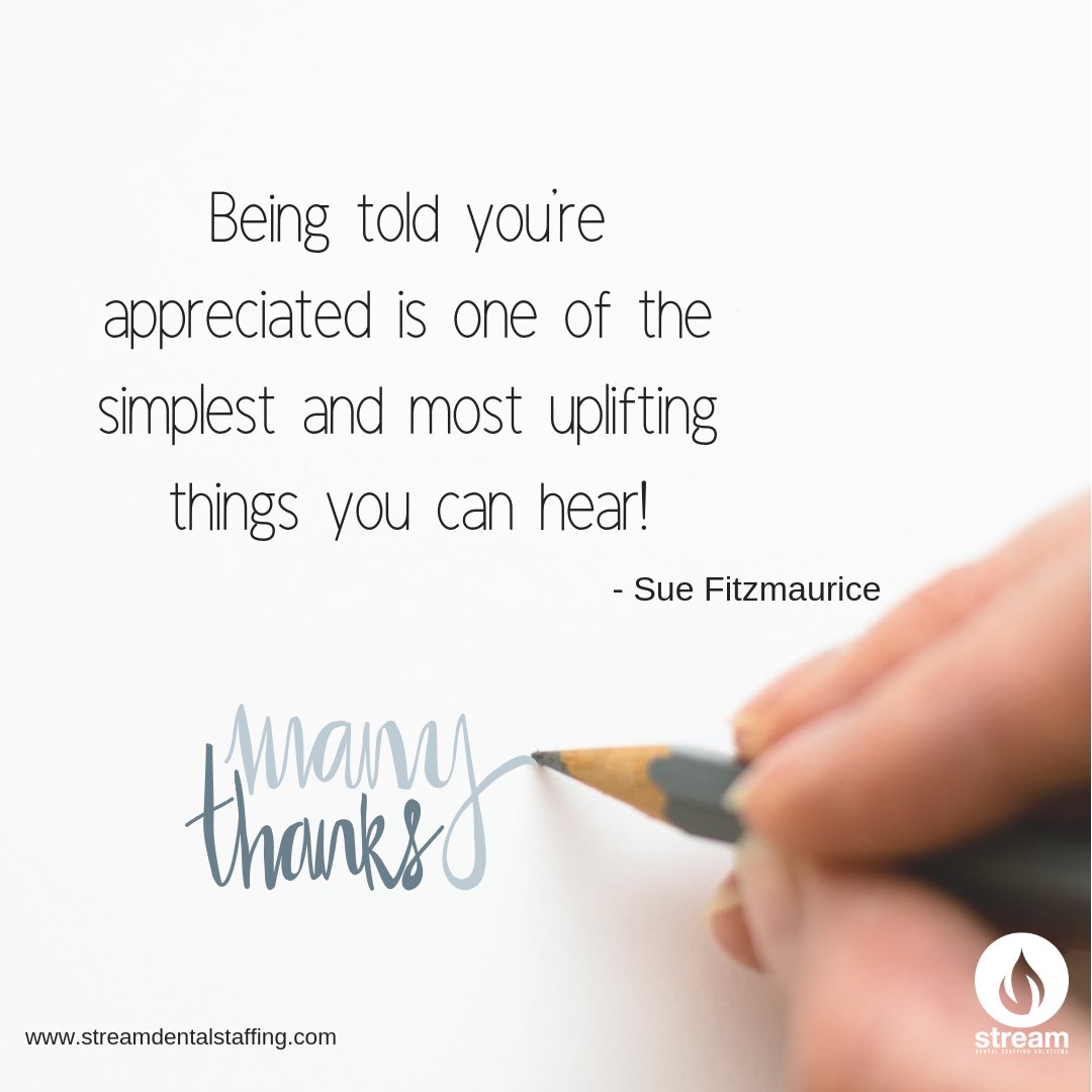 Most of us really do want to hear someone thank us for the things that we do, even if it's something that we're supposed to be doing anyway. Being appreciated is one of those things that really motivates us, both at work and in life, so a little goes a long way. #motivation