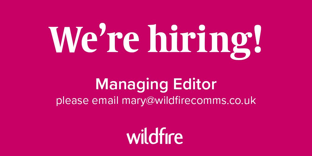 Wildfire is seeking a talented full-time managing #editor to join our busy team in #Bristol. This is an outstanding opportunity to join a fast-growing publishing company! Apply here: bit.ly/2IXW4fs #bristoljobs