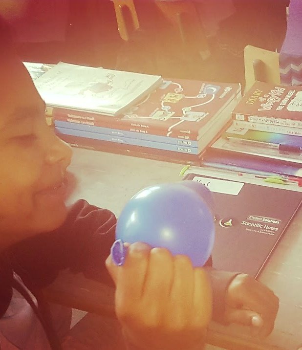 6thclassgetns's tweet photo. One of our #Spaceweek2018 activities involved guessing and showing how small the moon is compared to the earth. We had a globe, a balloon and some string to work with. https://t.co/fJPLZK19k2