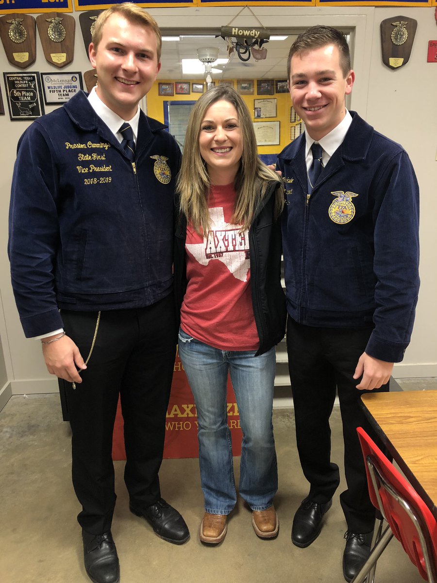 So exciting! Got to meet the President and first Vice President of the Texas FFA today!