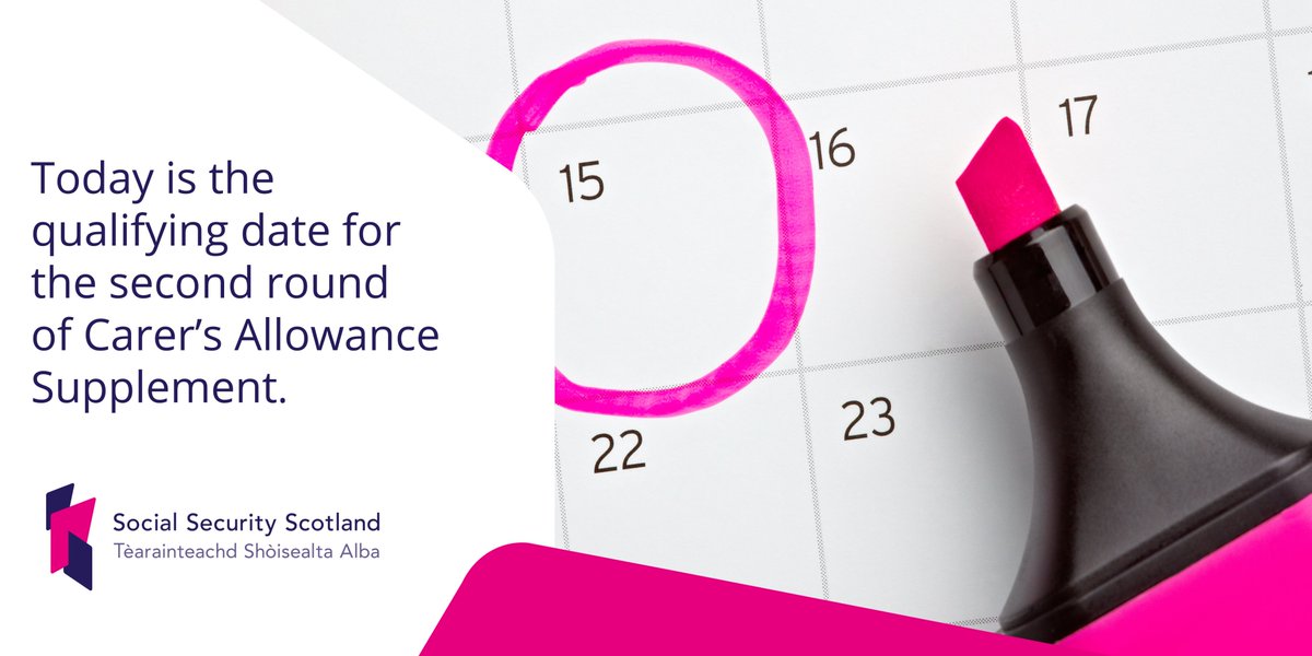 SocSecScot's tweet photo. If you're a carer living in Scotland and in receipt of Carer's Allowance from the DWP, you will automatically receive an additional payment of £221 in December. 
You can find out more at https://t.co/mWLTmvySii. #fairerforcarers https://t.co/JJGanWSvZD