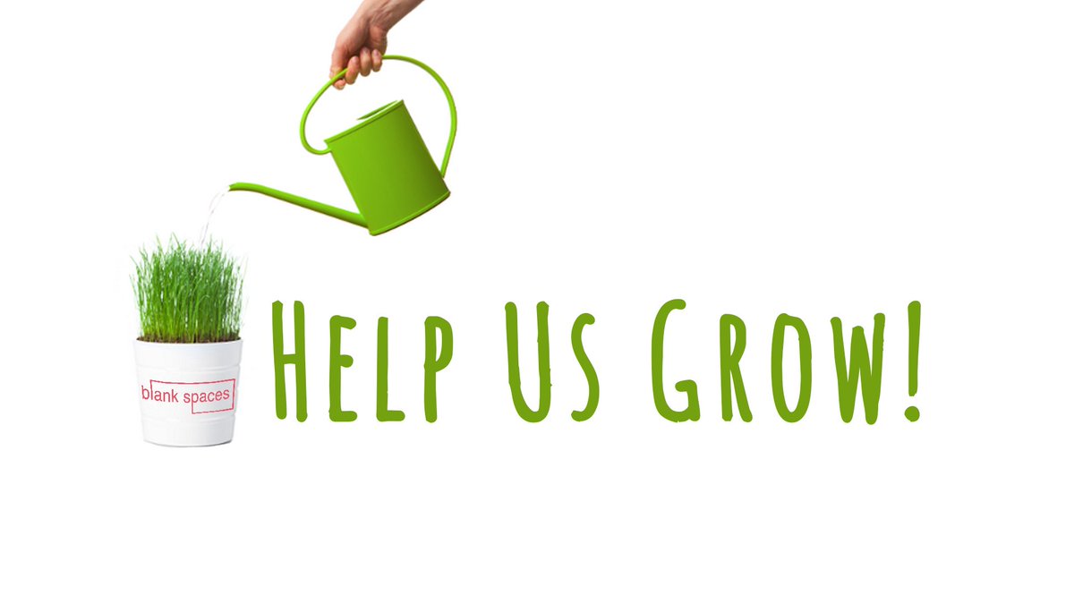 blankspacesmag's tweet image. Help us Grow! Join us for the online launch for our new fundraising campaign on October 21! facebook.com/events/5389068… #growblankspaces