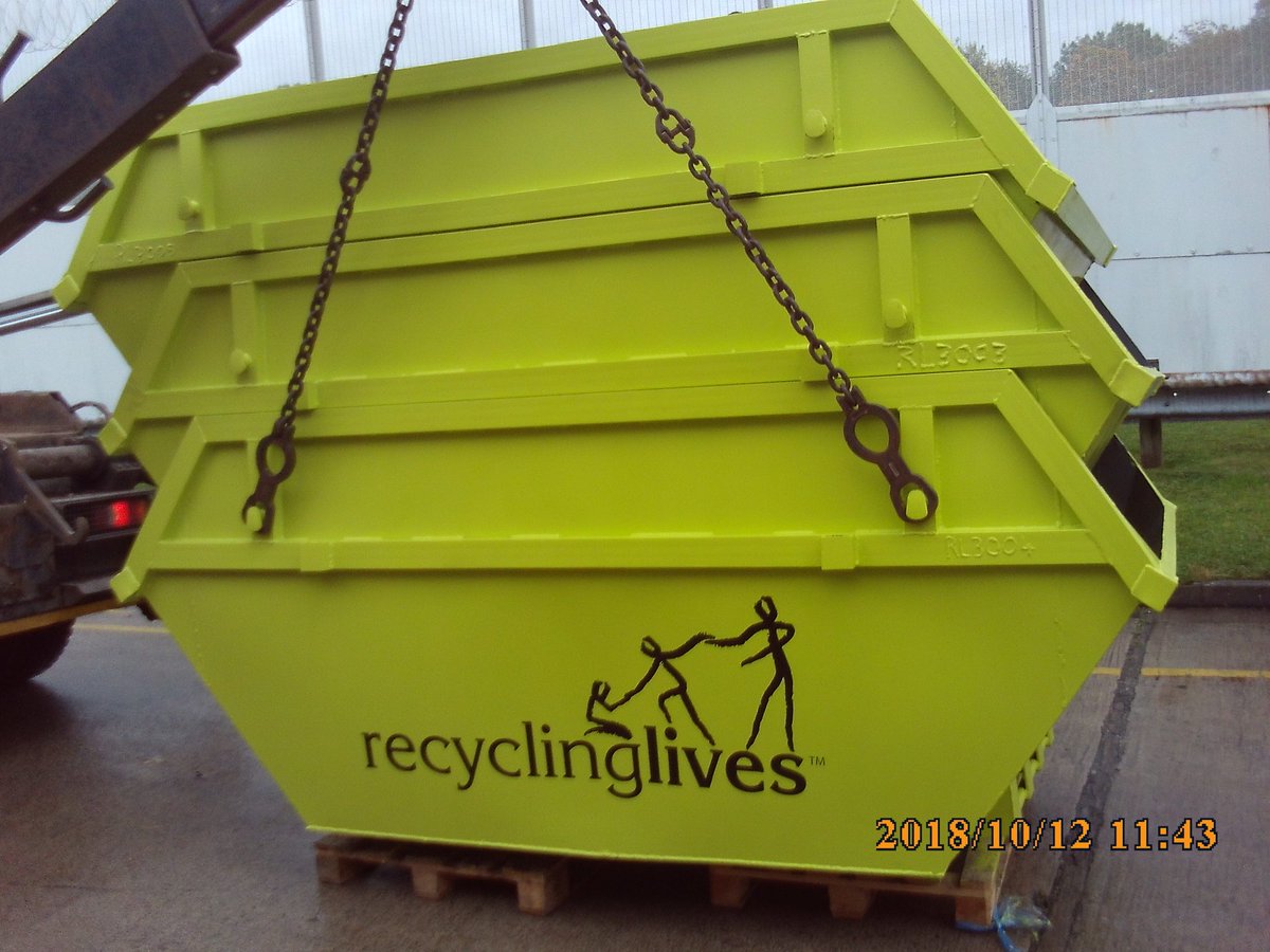 RL_Alasdair's tweet image. How good do these look! First branch new skips on their way from the @recyclinglives academy @HWymott. Yup fabricated from scratch in a prison. 👍 #releasepotential #untappedtalent