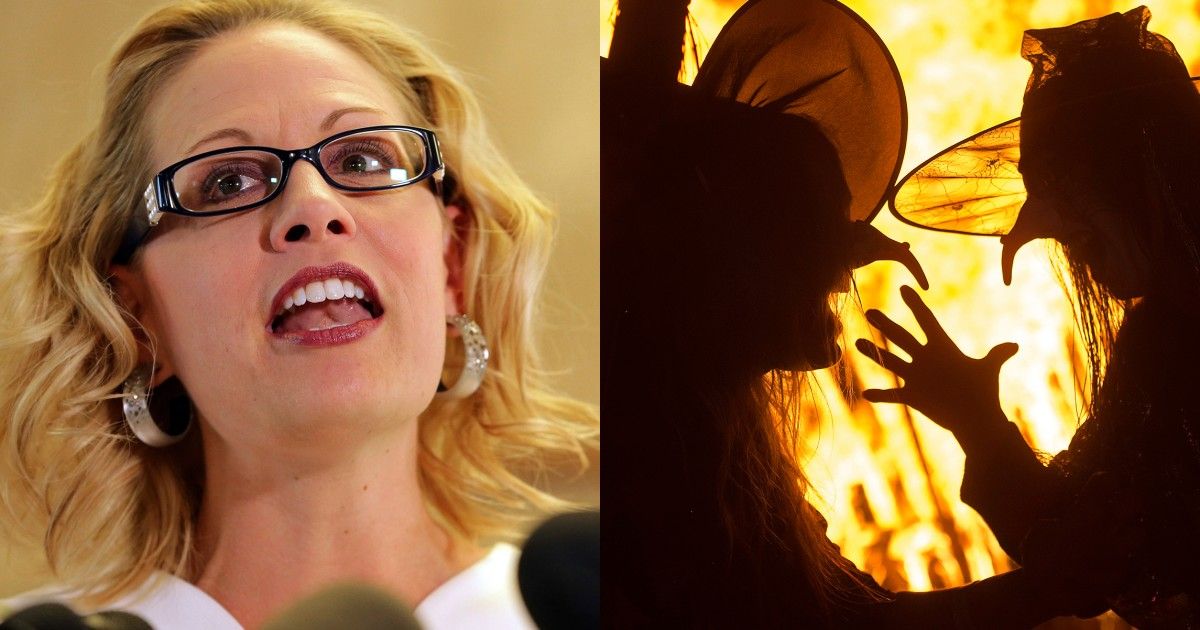 Kyrsten Sinema summoned witches to her anti-war rally