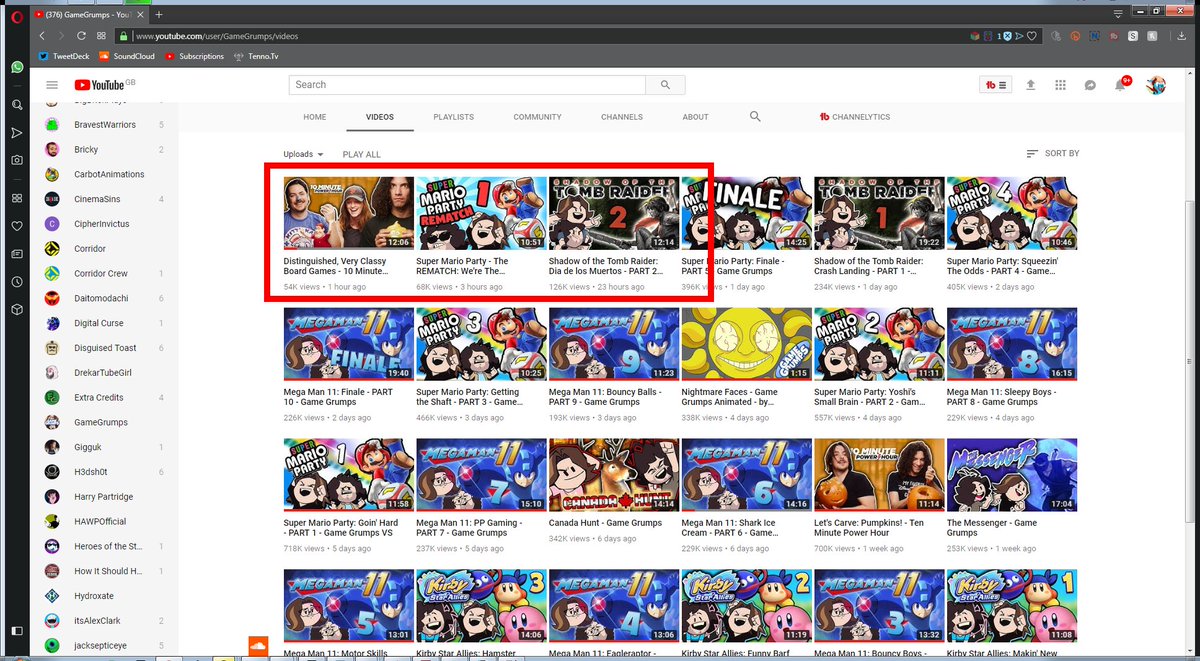 3 videos within the last 24 hours