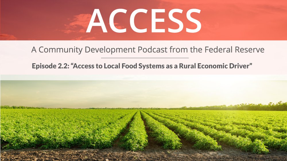 KansasCityFed's tweet photo. The newest episode of the Federal Reserve System's #AccessPodcast is all about the economic impact of #LocalFood systems in #rural communities. Take a listen: https://t.co/e0h3PppCPp @TexasLocalFood @ElginISDHC https://t.co/oVBEXiH7wk