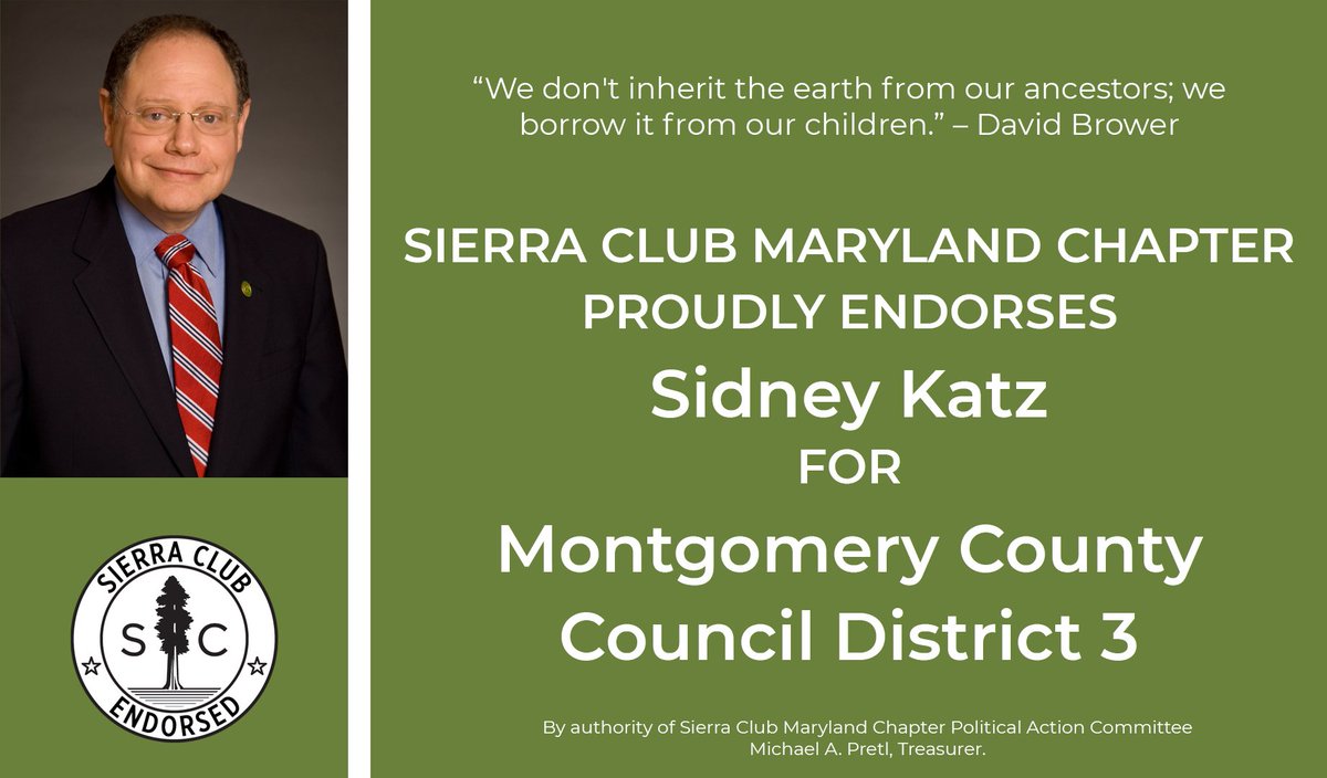 sierraclubmd's tweet photo. We are proud to support @KatzForCouncil for Howard County Council in District 5. You can learn more about the #SierraClub political program at https://t.co/jec52hzHX4 https://t.co/BfuOGY4FKL