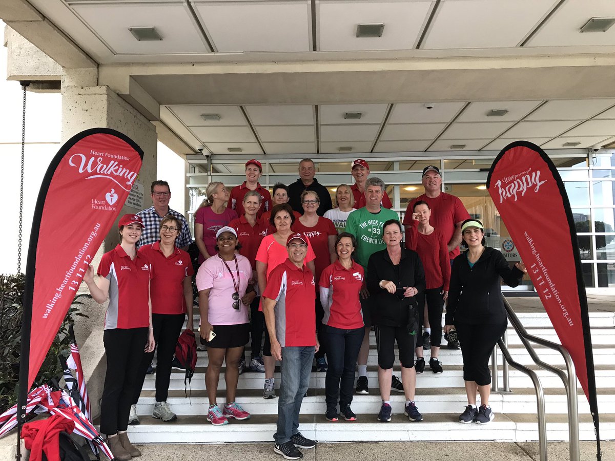 heartfoundation's tweet photo. Great turnout by Qld MPs for our morning walk to celebrate #walkatworkweek @QueenslandWalks @10000Steps_ https://t.co/wjJoOL3jjx