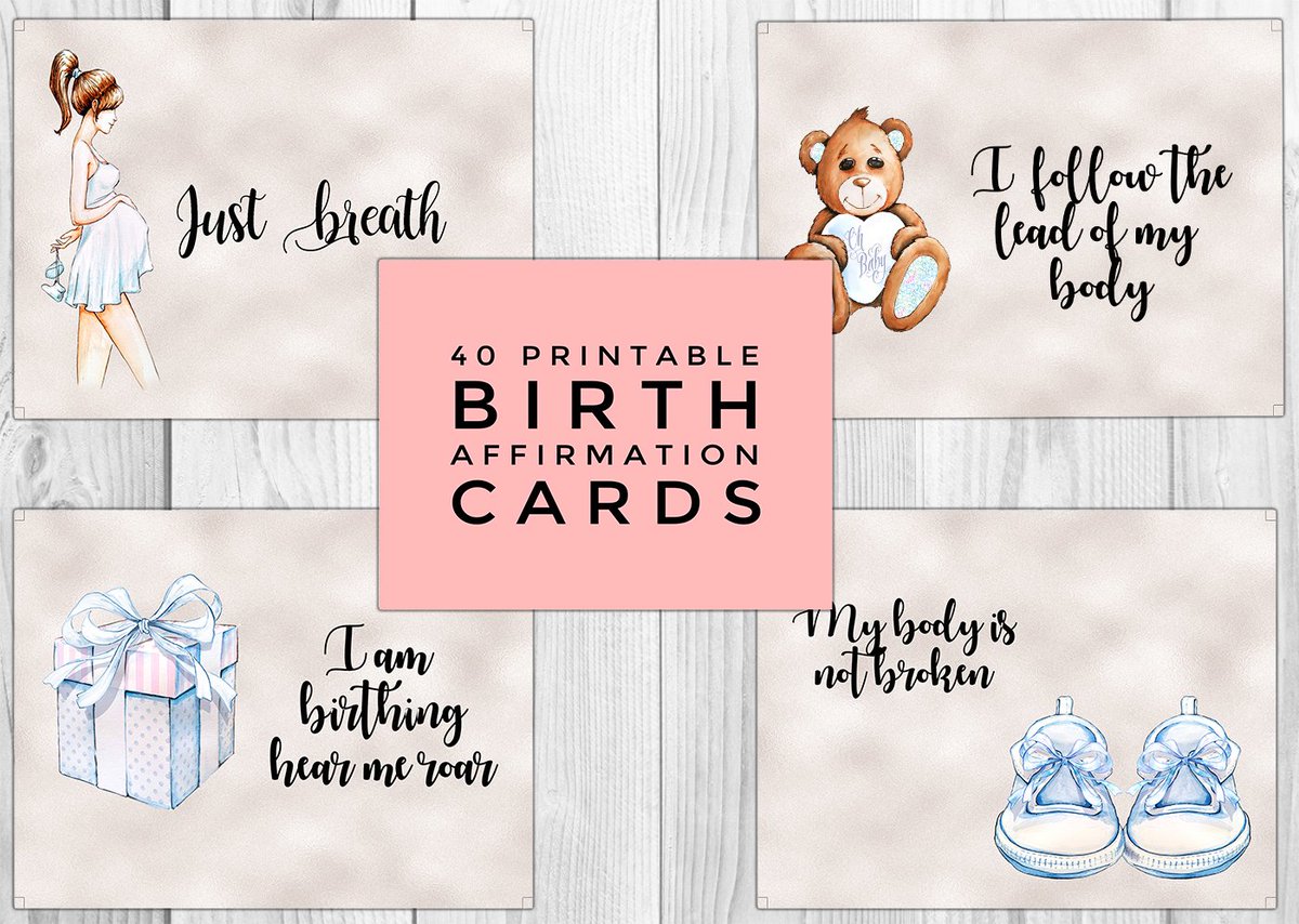 NancyCamp15's tweet photo. 40 Printable Birth Affirmation Cards! Get yours today! https://t.co/x6hrt3pzd7 #positivebirth #affirmationbirth pregnancy laboraffirmations https://t.co/jAQskhJy1x