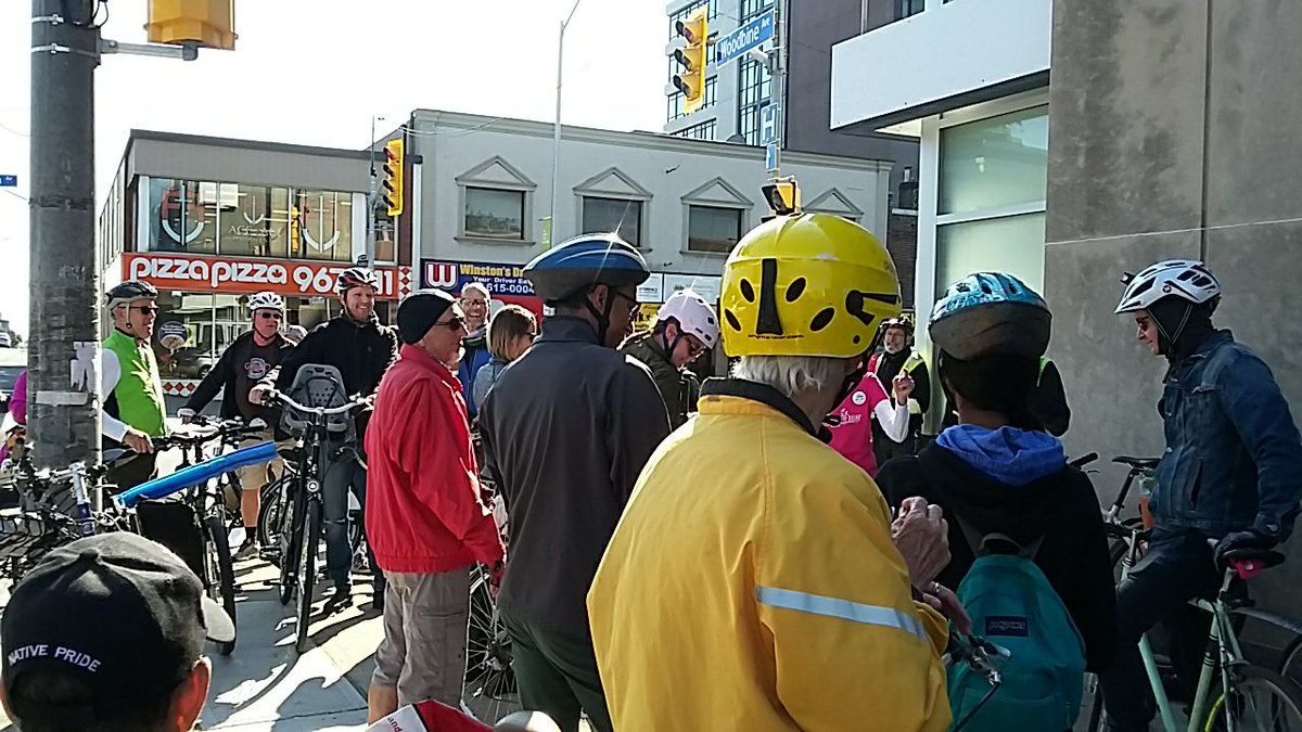 's tweet image. Thanks to everyone who came out yesterday to celebrate the #Woodbine bike lanes, part of Toronto's 10 Year Cycling Network Plan. #BuildtheGrid #BikeTO #TOpoli