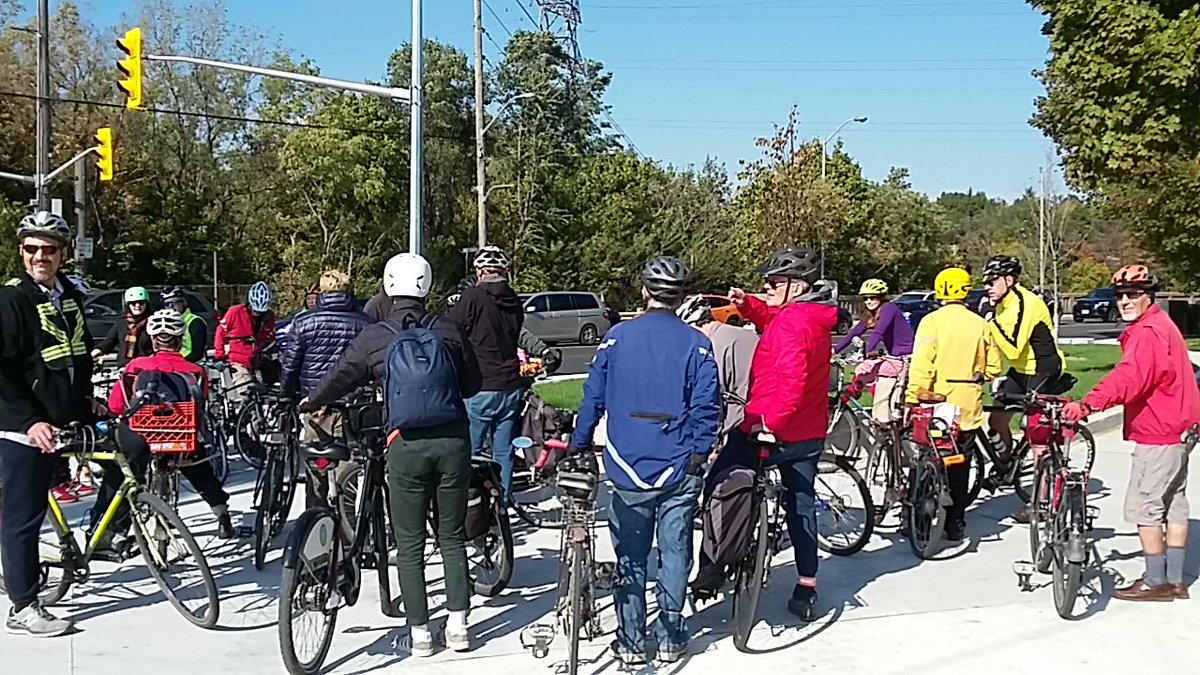 's tweet image. Thanks to everyone who came out yesterday to celebrate the #Woodbine bike lanes, part of Toronto's 10 Year Cycling Network Plan. #BuildtheGrid #BikeTO #TOpoli