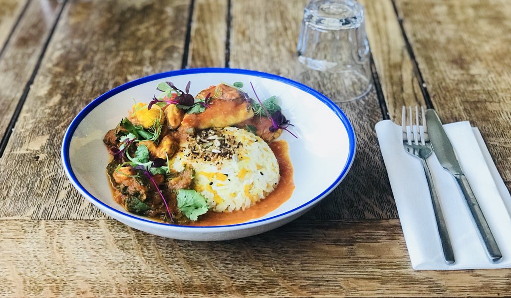 #Monday #Fish #Curry #seasoned #Rice with #seaweed #salt #spices #locally #landed #folkestone #harbour #seafood