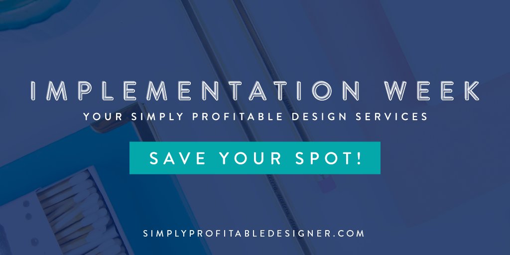 Have you grabbed your ticket for Implementation Week happening Oct 22 - 26? Over 5 days you'll learn from 5 speakers on how to create packages that sell, attract the *right* clients, price for profits, and more! Join us here: buff.ly/2xN5zty