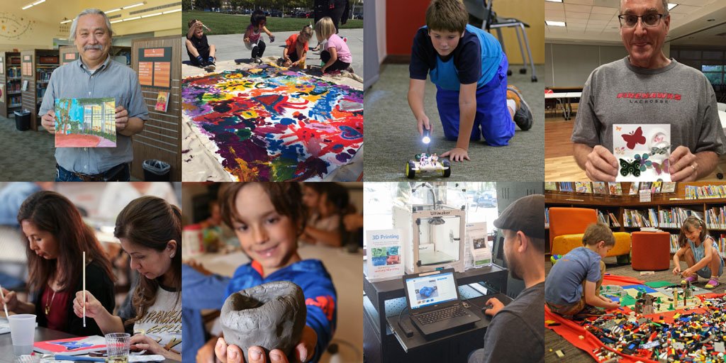 SMCLibraries's tweet image. We love to get crafty @SMCLibraries! Find a fun program at any of our 12 #communitylibraries that lets you explore your creative side on our Events page. bit.ly/SMCLArtsCrafts We offer classes &amp;amp; workshops for all ages and all skill levels. Find your #Maker spirit with us today!