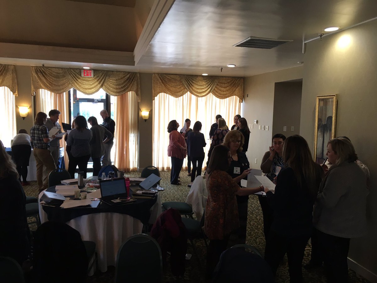 mathcoachjones's tweet photo. Discussing student work and planning purposeful questions #VDOE2018MathInstitute https://t.co/OlWY8mmASO