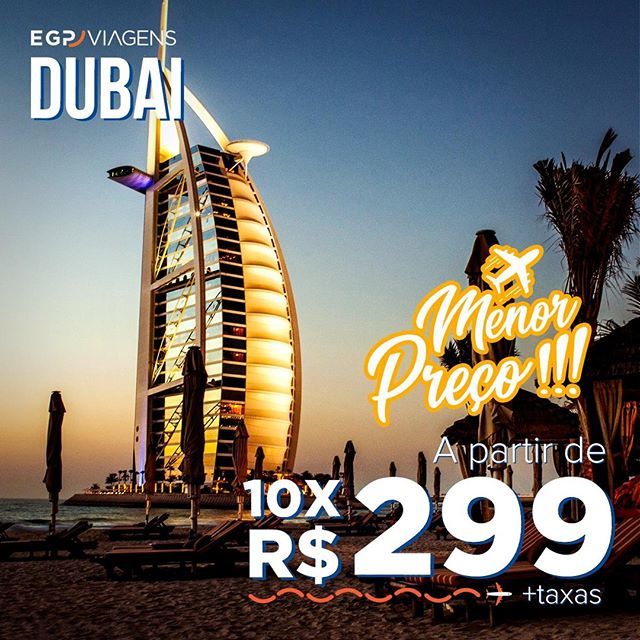 egpviagens's tweet image. Agora você vai realizar o #sonho de conhecer um dos #destinos mais #luxuosos e extravagantes do #mundo e o principal polo turístico dos #EmiradosArabesUnidos, #Dubai! Clique no link e confira o roteiro completo! bit.ly/2EnmAjs⠀
⠀
✔️ Passagem Aérea - Cia #BritishAirw…